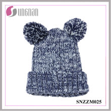 2015 мода прекрасный Медведь уши толстые акриловые вязаные шапки (SNZZM025)